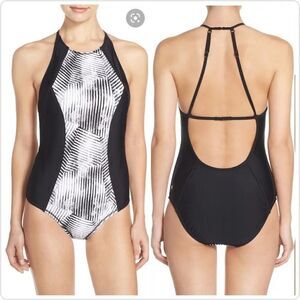 Zella High Frequency high neck one-piece swimsuit